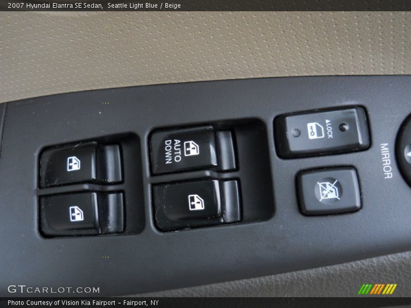 Seattle Light Blue / Beige 2007 Hyundai Elantra SE Sedan