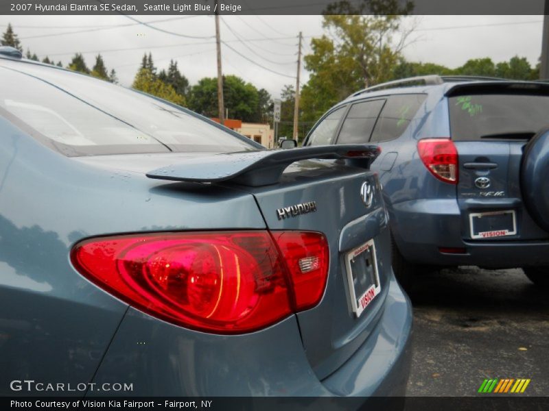 Seattle Light Blue / Beige 2007 Hyundai Elantra SE Sedan