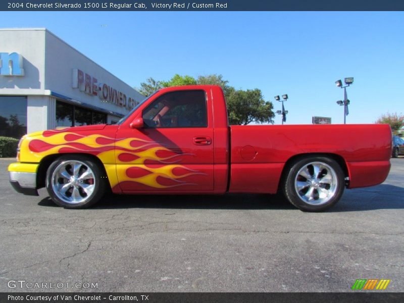 Victory Red / Custom Red 2004 Chevrolet Silverado 1500 LS Regular Cab