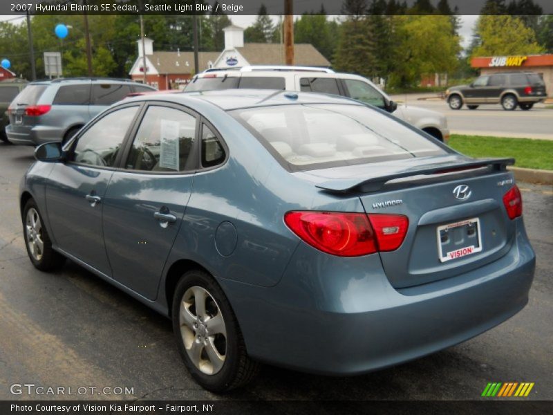 Seattle Light Blue / Beige 2007 Hyundai Elantra SE Sedan