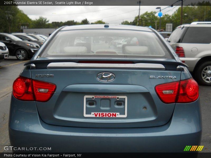 Seattle Light Blue / Beige 2007 Hyundai Elantra SE Sedan