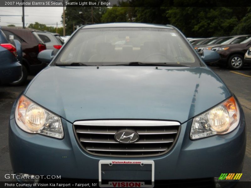 Seattle Light Blue / Beige 2007 Hyundai Elantra SE Sedan