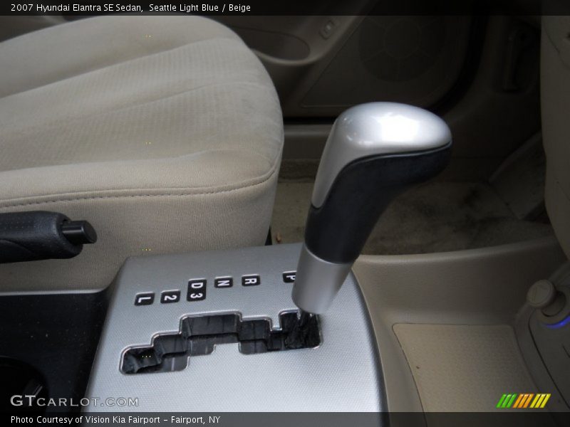 Seattle Light Blue / Beige 2007 Hyundai Elantra SE Sedan