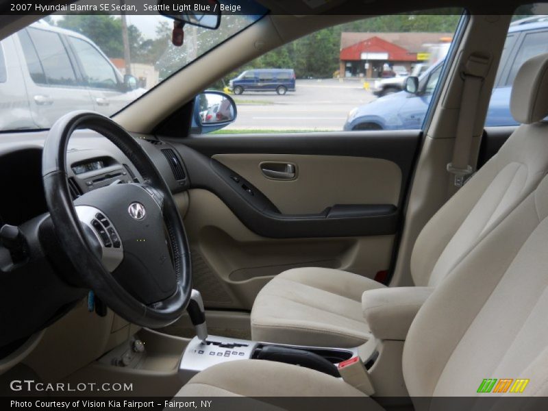 Seattle Light Blue / Beige 2007 Hyundai Elantra SE Sedan