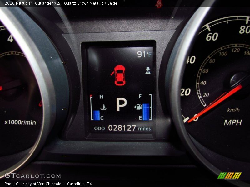 Quartz Brown Metallic / Beige 2010 Mitsubishi Outlander XLS