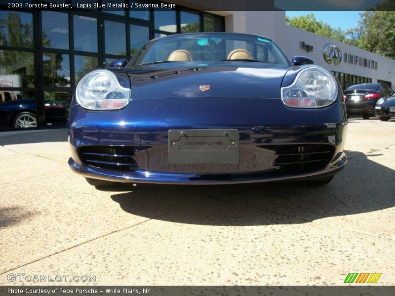 Lapis Blue Metallic / Savanna Beige 2003 Porsche Boxster