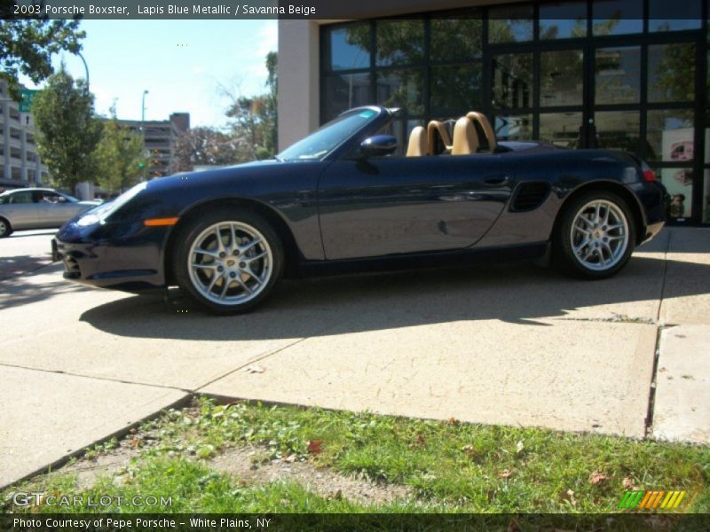 Lapis Blue Metallic / Savanna Beige 2003 Porsche Boxster