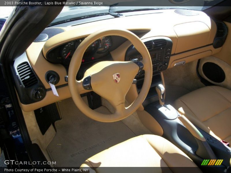 Lapis Blue Metallic / Savanna Beige 2003 Porsche Boxster