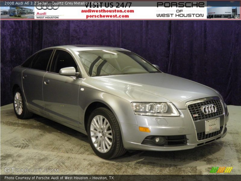 Quartz Grey Metallic / Black 2008 Audi A6 3.2 Sedan