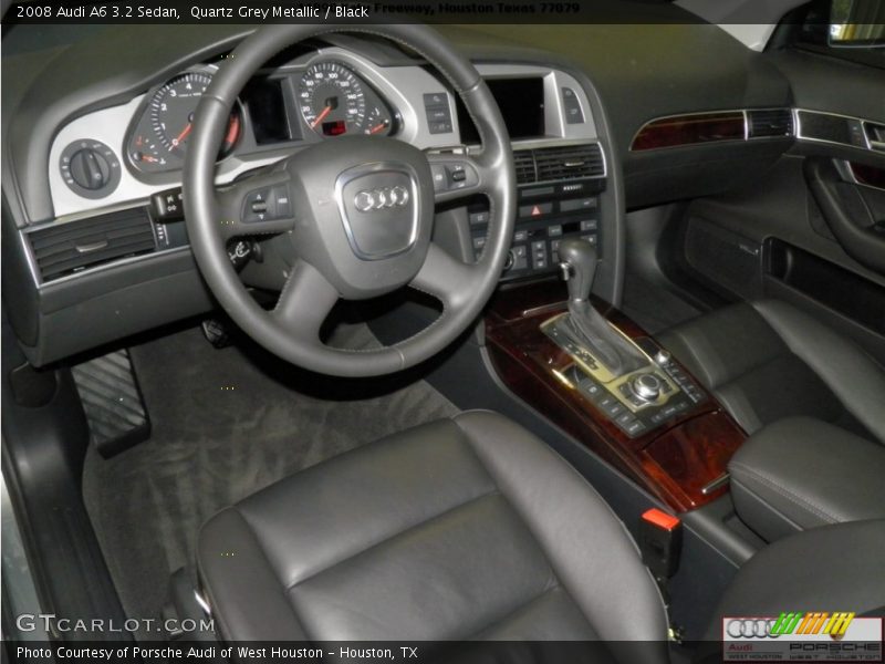 Quartz Grey Metallic / Black 2008 Audi A6 3.2 Sedan