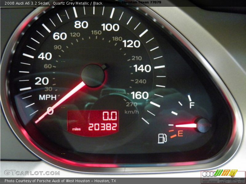 Quartz Grey Metallic / Black 2008 Audi A6 3.2 Sedan