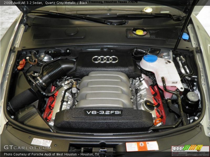 Quartz Grey Metallic / Black 2008 Audi A6 3.2 Sedan