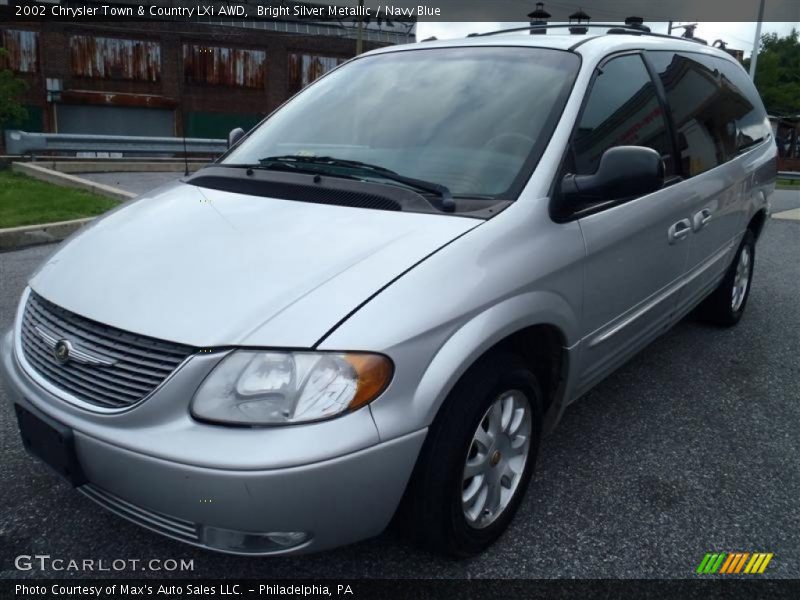 Bright Silver Metallic / Navy Blue 2002 Chrysler Town & Country LXi AWD