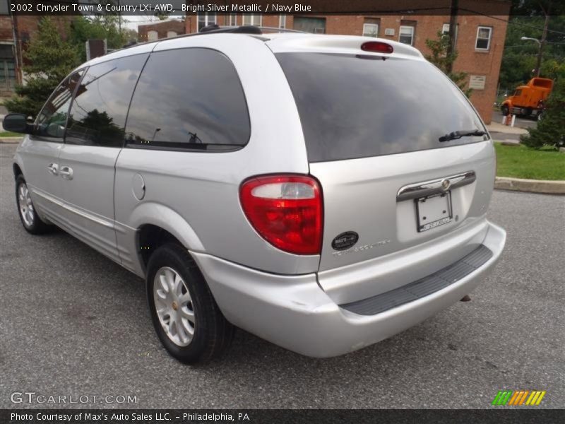 Bright Silver Metallic / Navy Blue 2002 Chrysler Town & Country LXi AWD