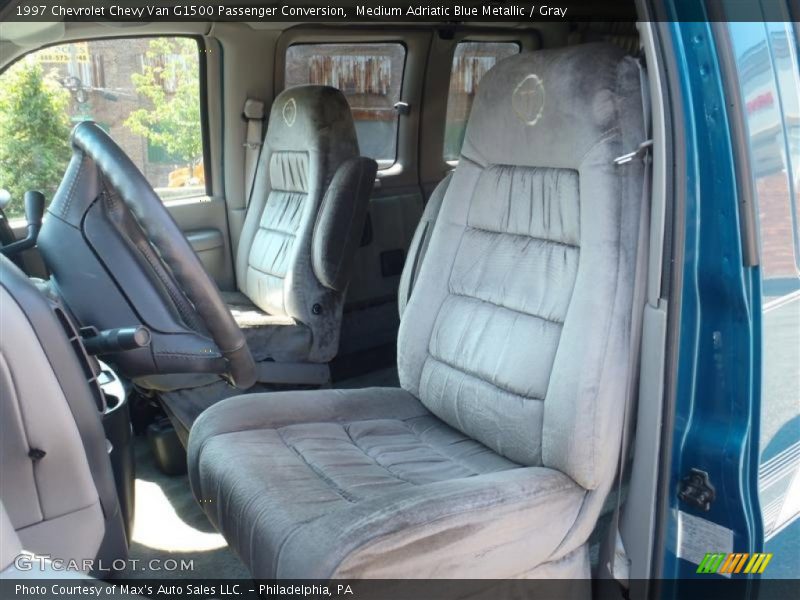 Medium Adriatic Blue Metallic / Gray 1997 Chevrolet Chevy Van G1500 Passenger Conversion