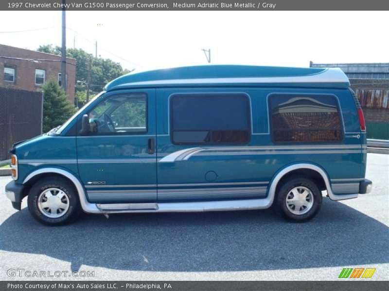 Medium Adriatic Blue Metallic / Gray 1997 Chevrolet Chevy Van G1500 Passenger Conversion