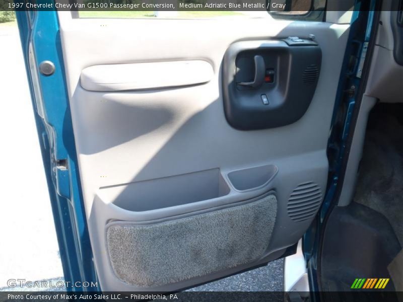 Medium Adriatic Blue Metallic / Gray 1997 Chevrolet Chevy Van G1500 Passenger Conversion