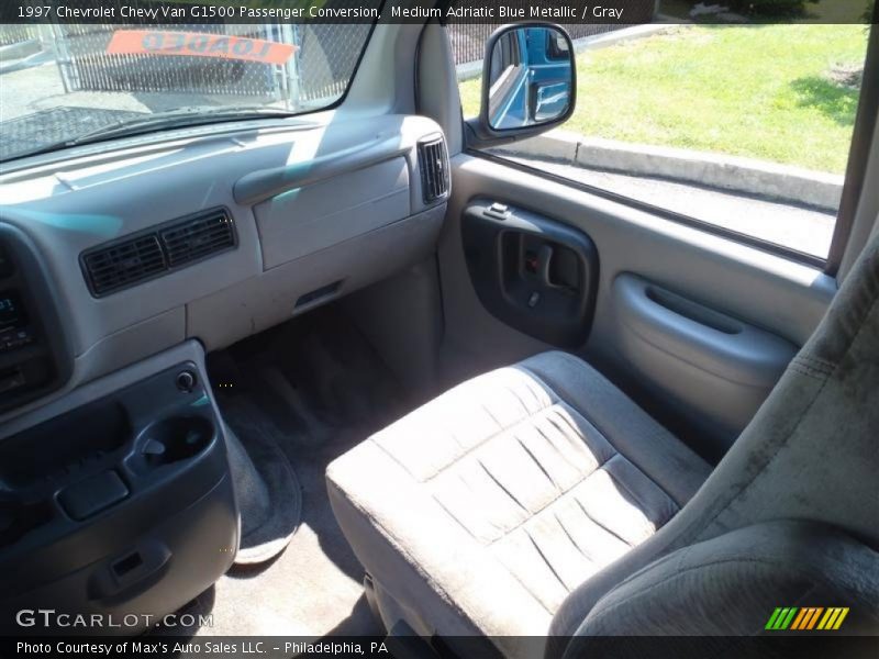 Medium Adriatic Blue Metallic / Gray 1997 Chevrolet Chevy Van G1500 Passenger Conversion