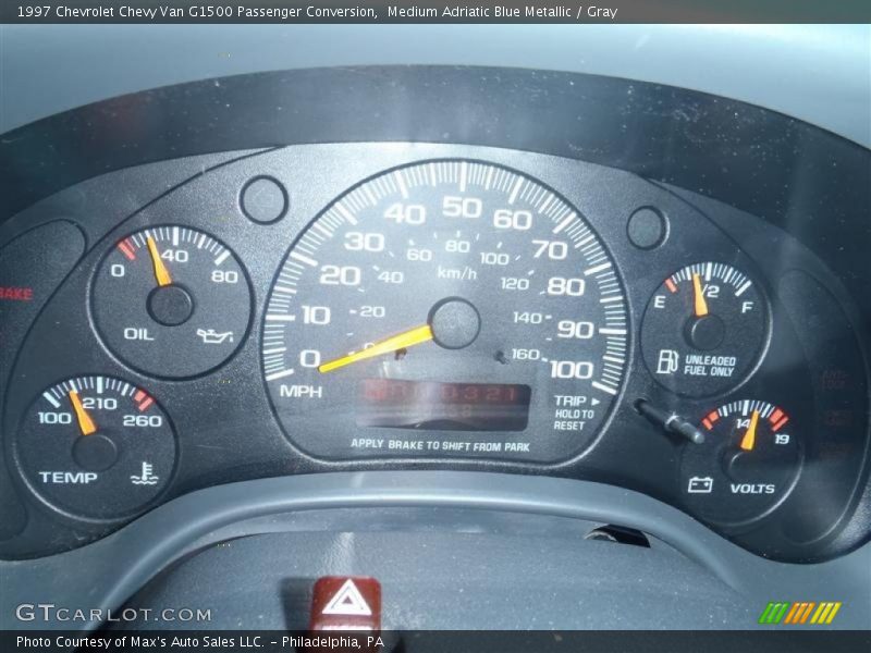  1997 Chevy Van G1500 Passenger Conversion G1500 Passenger Conversion Gauges