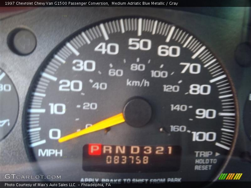 Medium Adriatic Blue Metallic / Gray 1997 Chevrolet Chevy Van G1500 Passenger Conversion