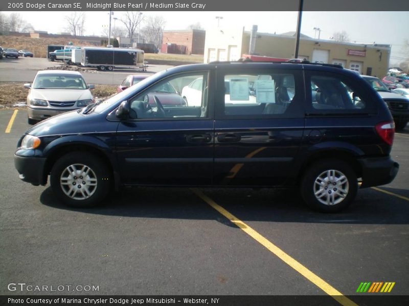 Midnight Blue Pearl / Medium Slate Gray 2005 Dodge Caravan SE
