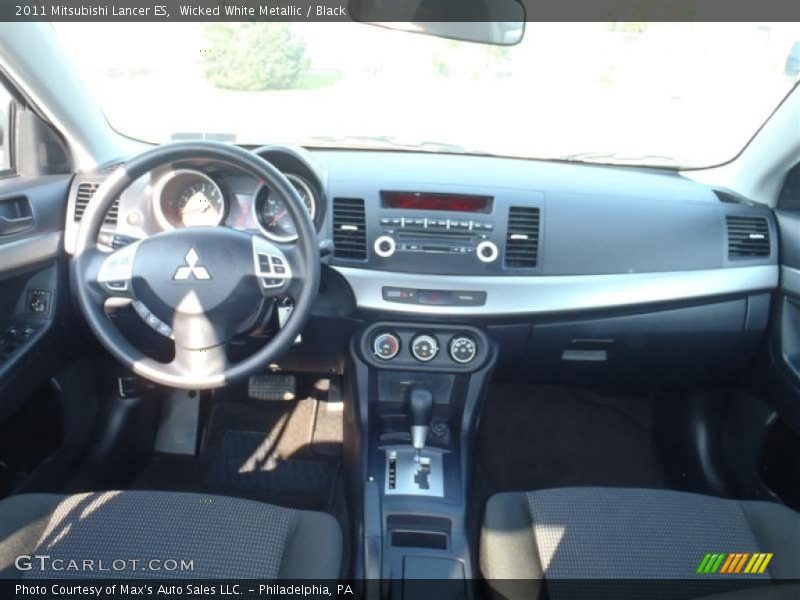Wicked White Metallic / Black 2011 Mitsubishi Lancer ES