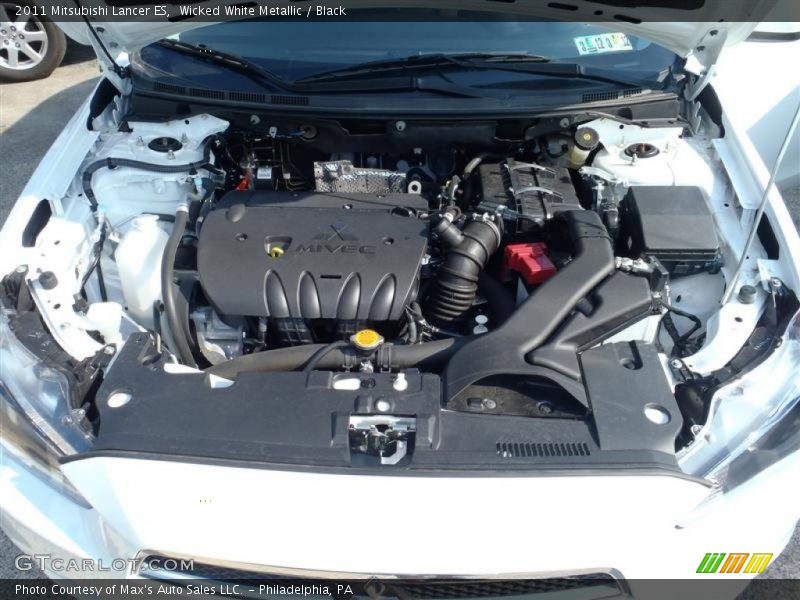 Wicked White Metallic / Black 2011 Mitsubishi Lancer ES