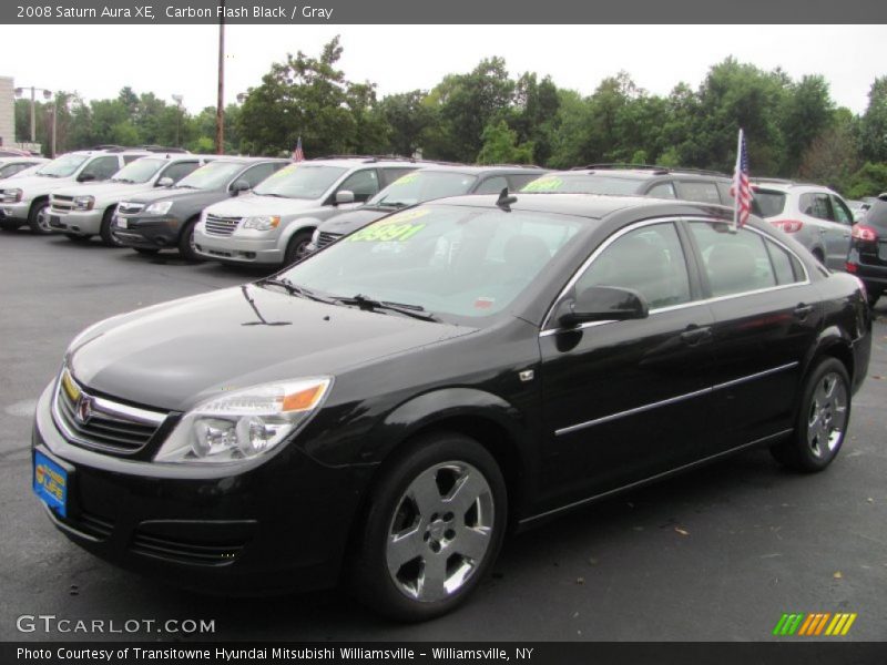 Carbon Flash Black / Gray 2008 Saturn Aura XE