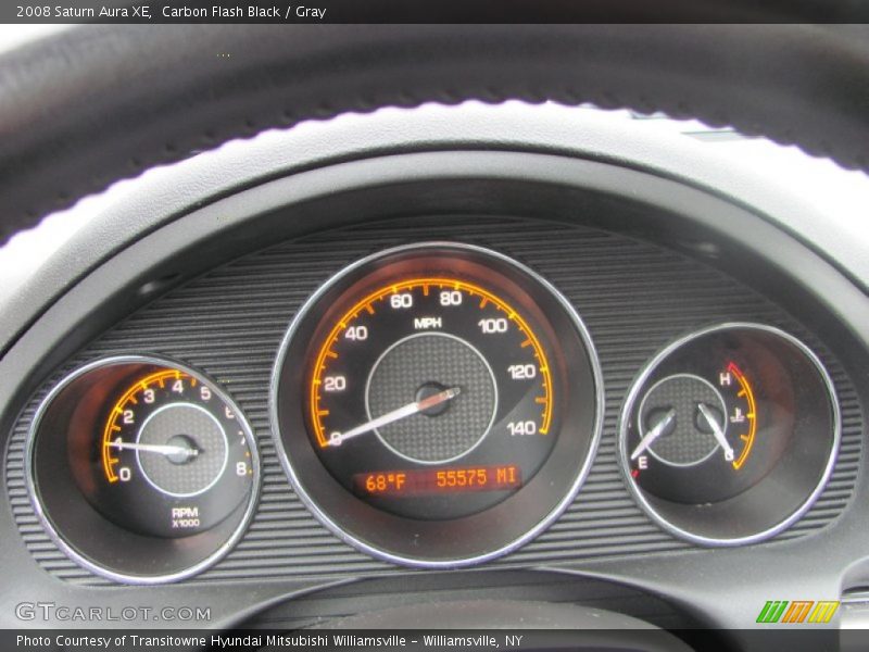 Carbon Flash Black / Gray 2008 Saturn Aura XE