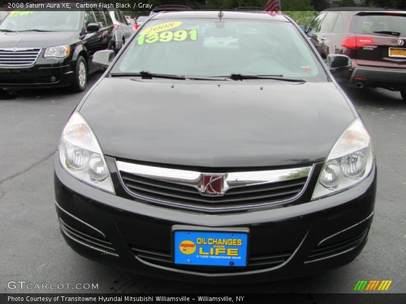Carbon Flash Black / Gray 2008 Saturn Aura XE