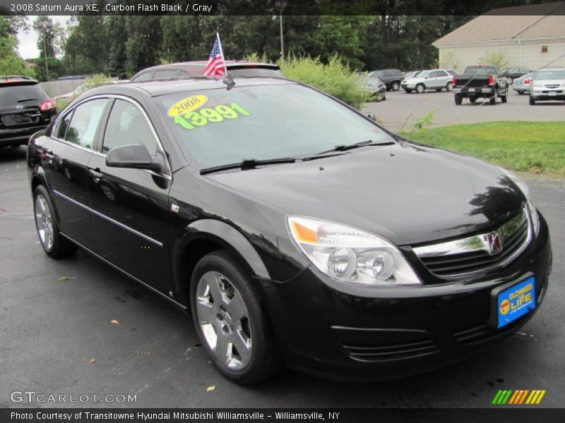 Carbon Flash Black / Gray 2008 Saturn Aura XE