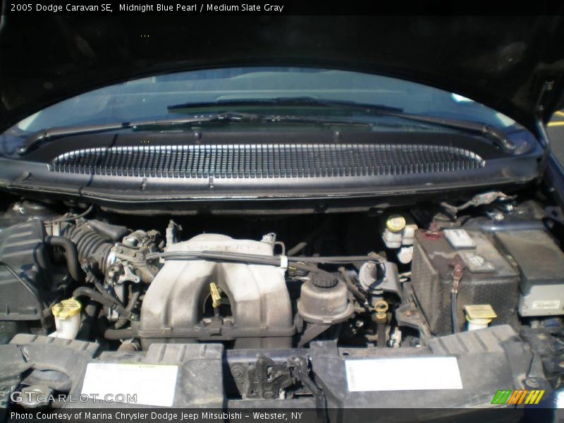Midnight Blue Pearl / Medium Slate Gray 2005 Dodge Caravan SE