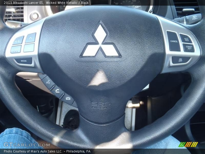 Wicked White Metallic / Black 2011 Mitsubishi Lancer ES
