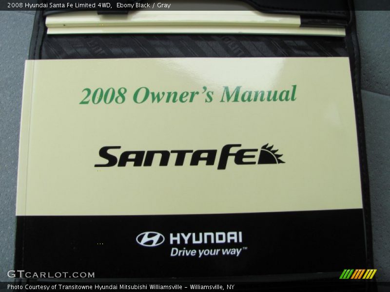 Ebony Black / Gray 2008 Hyundai Santa Fe Limited 4WD