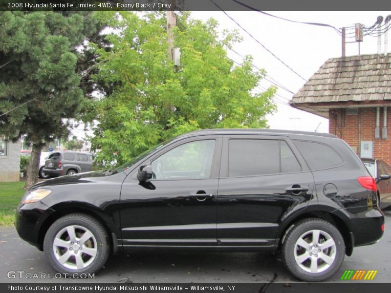 Ebony Black / Gray 2008 Hyundai Santa Fe Limited 4WD