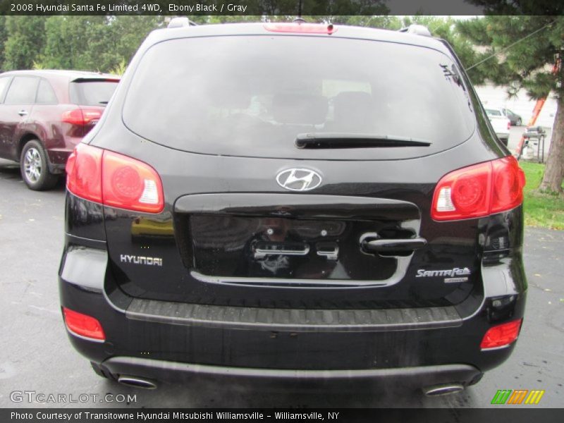 Ebony Black / Gray 2008 Hyundai Santa Fe Limited 4WD
