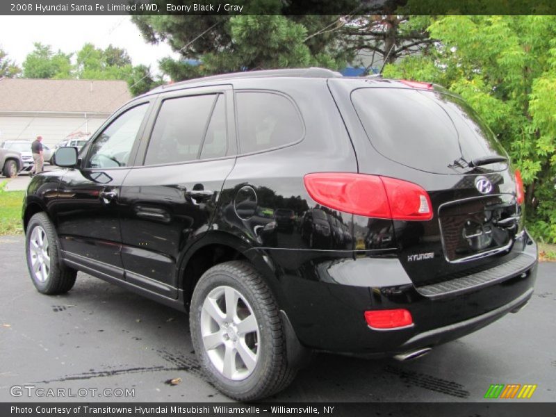 Ebony Black / Gray 2008 Hyundai Santa Fe Limited 4WD