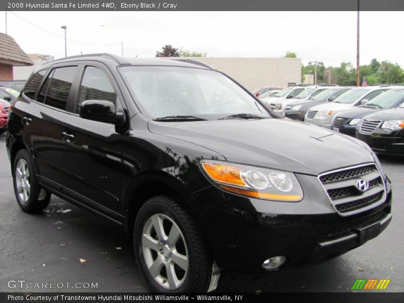 Ebony Black / Gray 2008 Hyundai Santa Fe Limited 4WD