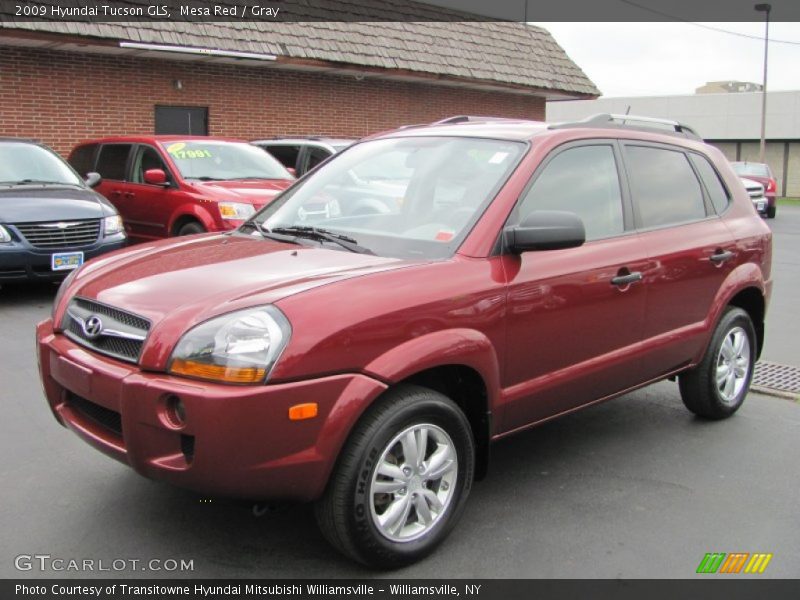 Mesa Red / Gray 2009 Hyundai Tucson GLS