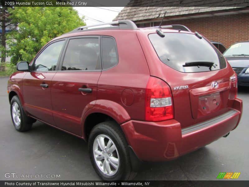 Mesa Red / Gray 2009 Hyundai Tucson GLS