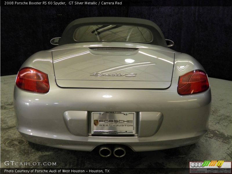 GT Silver Metallic / Carrera Red 2008 Porsche Boxster RS 60 Spyder