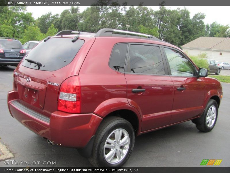 Mesa Red / Gray 2009 Hyundai Tucson GLS
