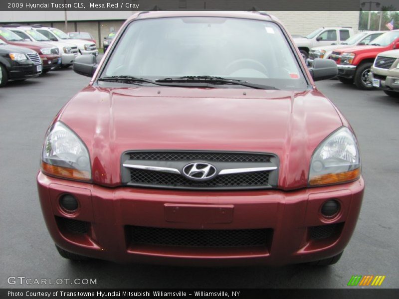 Mesa Red / Gray 2009 Hyundai Tucson GLS