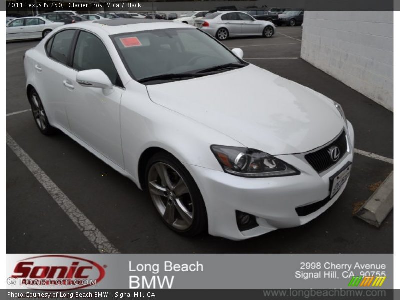 Glacier Frost Mica / Black 2011 Lexus IS 250