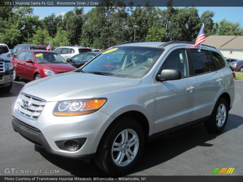 Moonstone Silver / Gray 2011 Hyundai Santa Fe GLS