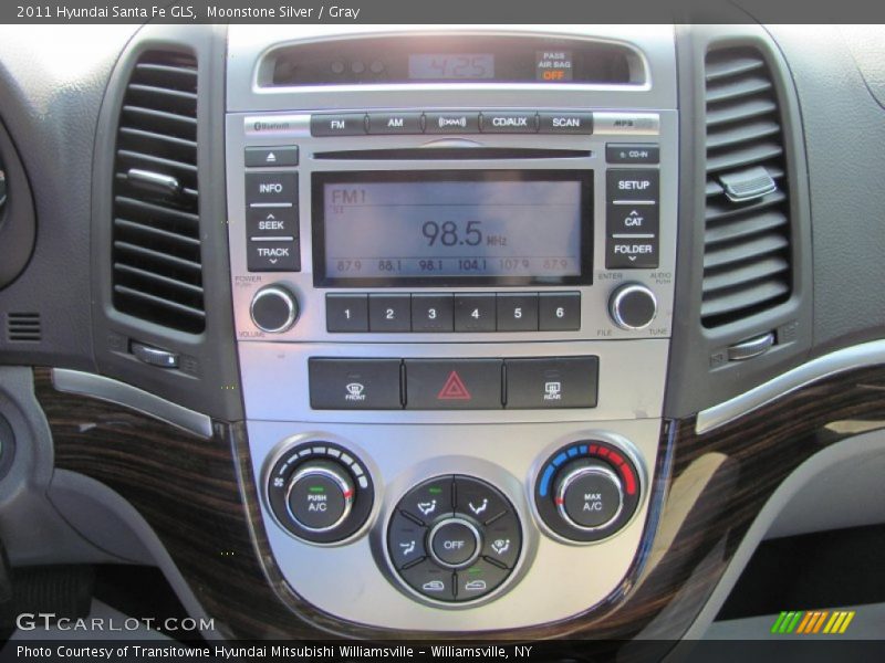 Moonstone Silver / Gray 2011 Hyundai Santa Fe GLS