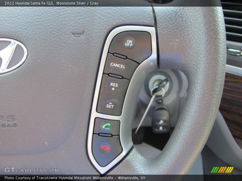 Moonstone Silver / Gray 2011 Hyundai Santa Fe GLS