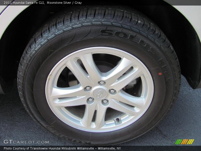 Moonstone Silver / Gray 2011 Hyundai Santa Fe GLS