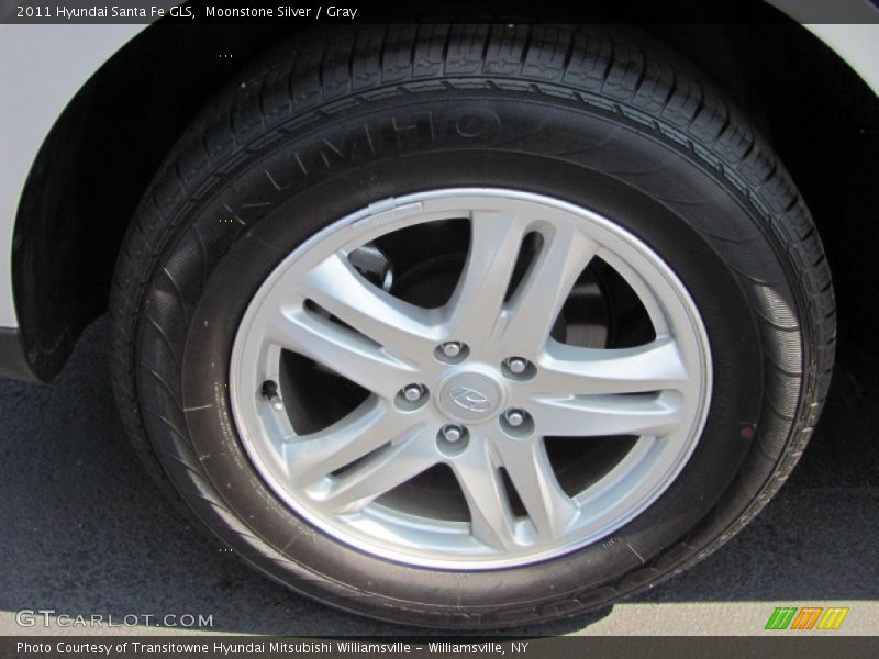 Moonstone Silver / Gray 2011 Hyundai Santa Fe GLS