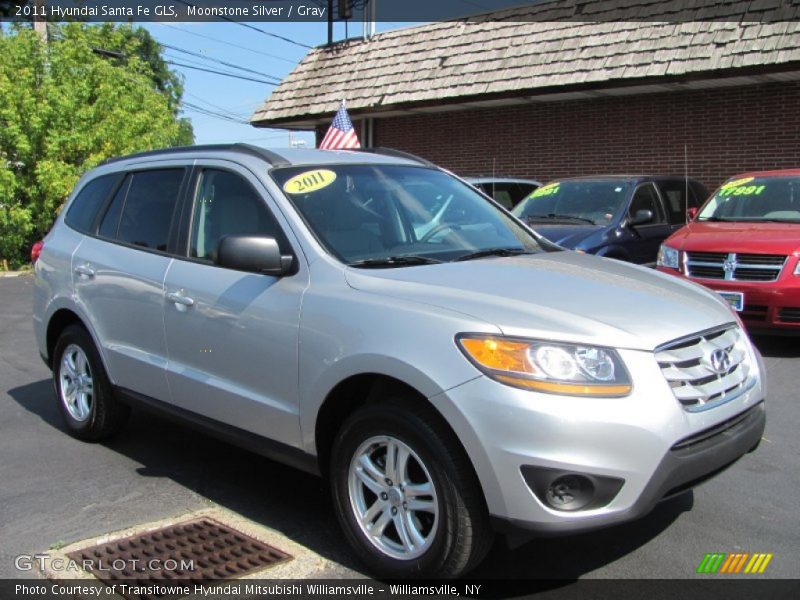 Moonstone Silver / Gray 2011 Hyundai Santa Fe GLS